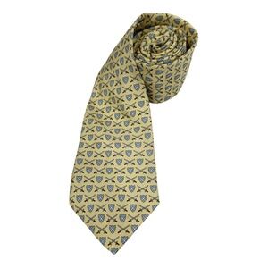 Vineyard Vines Silk Neck Tie St Andrew School Shield And Sword 3"x53" Yellow‎